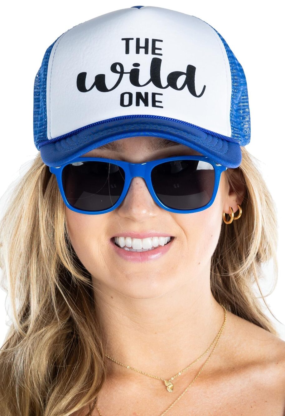 8169 Funny Bachelorette Party Trucker Hat & Sunglasses Set for Bride - The